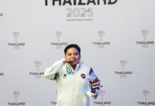 Rina Sukses Hatrick Emas APG